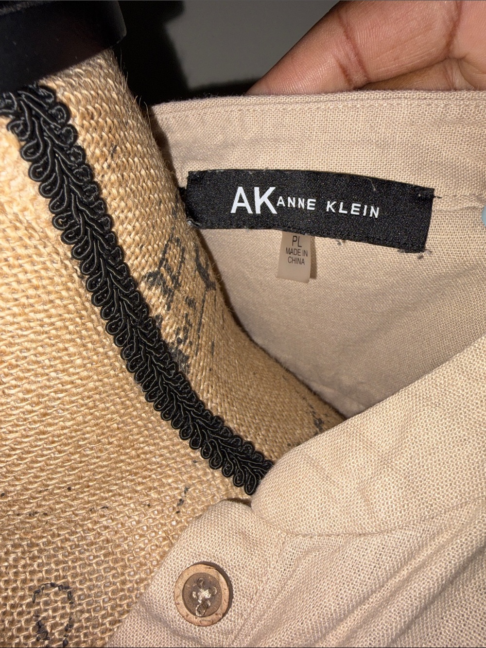 Anne Klein Sleeveless Tunic Dress in Light Beige - Picture 6 of 7